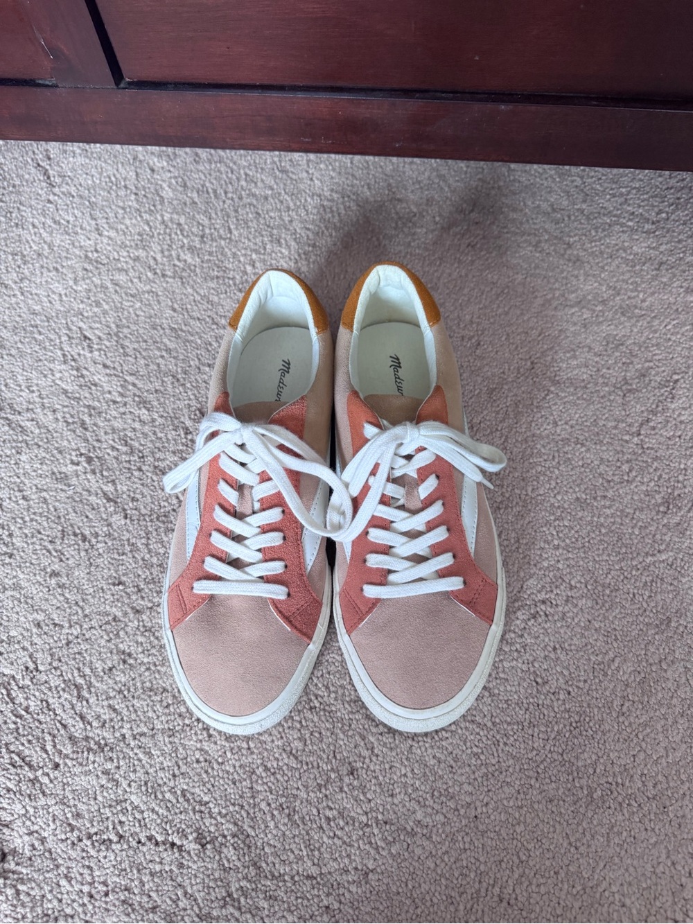 Madewell Sidewalk low-top sneakers in colorblock suede